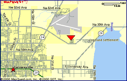 Map of Gainesville
